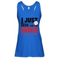 Im Just Here For The Snack Baseball Sister Baseball Game Day Gift Ladies Essential Flowy Tank