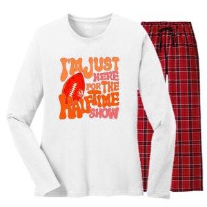 I’m Just Here For The Half Time Show Women's Long Sleeve Flannel Pajama Set 