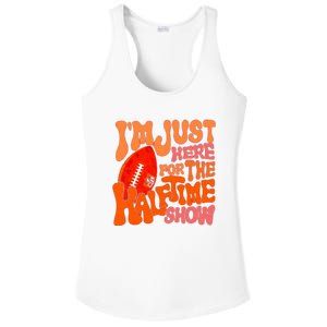 I’m Just Here For The Half Time Show Ladies PosiCharge Competitor Racerback Tank