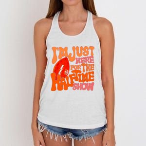 I’m Just Here For The Half Time Show Women's Knotted Racerback Tank