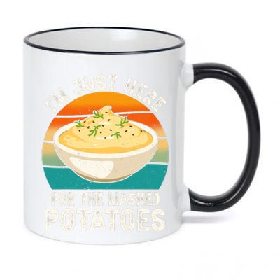 IM Just Here For The Mashed Potatoes Funny Gag 11oz Black Color Changing Mug