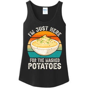 IM Just Here For The Mashed Potatoes Funny Gag Ladies Essential Tank