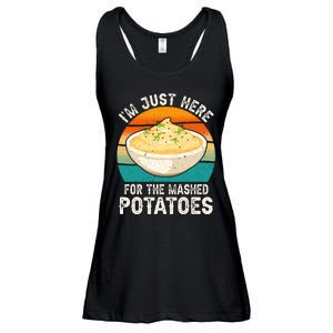 IM Just Here For The Mashed Potatoes Funny Gag Ladies Essential Flowy Tank