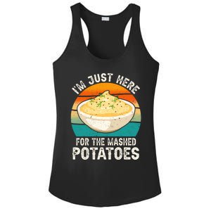 IM Just Here For The Mashed Potatoes Funny Gag Ladies PosiCharge Competitor Racerback Tank