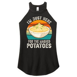 IM Just Here For The Mashed Potatoes Funny Gag Women's Perfect Tri Rocker Tank