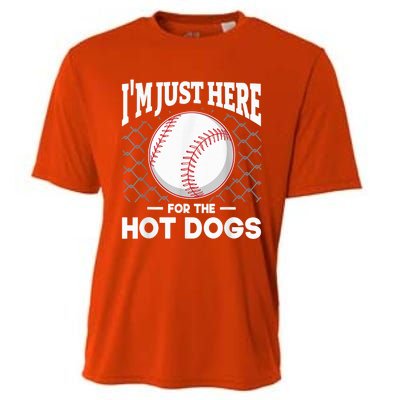 I'm Just Here For The Hot Dogs Summer Baseball Game Hotdog Cooling Performance Crew T-Shirt