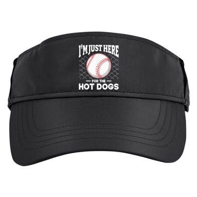 I'm Just Here For The Hot Dogs Summer Baseball Game Hotdog Adult Drive Performance Visor