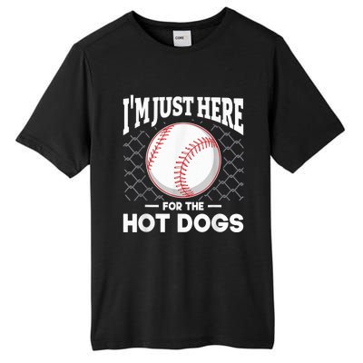 I'm Just Here For The Hot Dogs Summer Baseball Game Hotdog Tall Fusion ChromaSoft Performance T-Shirt