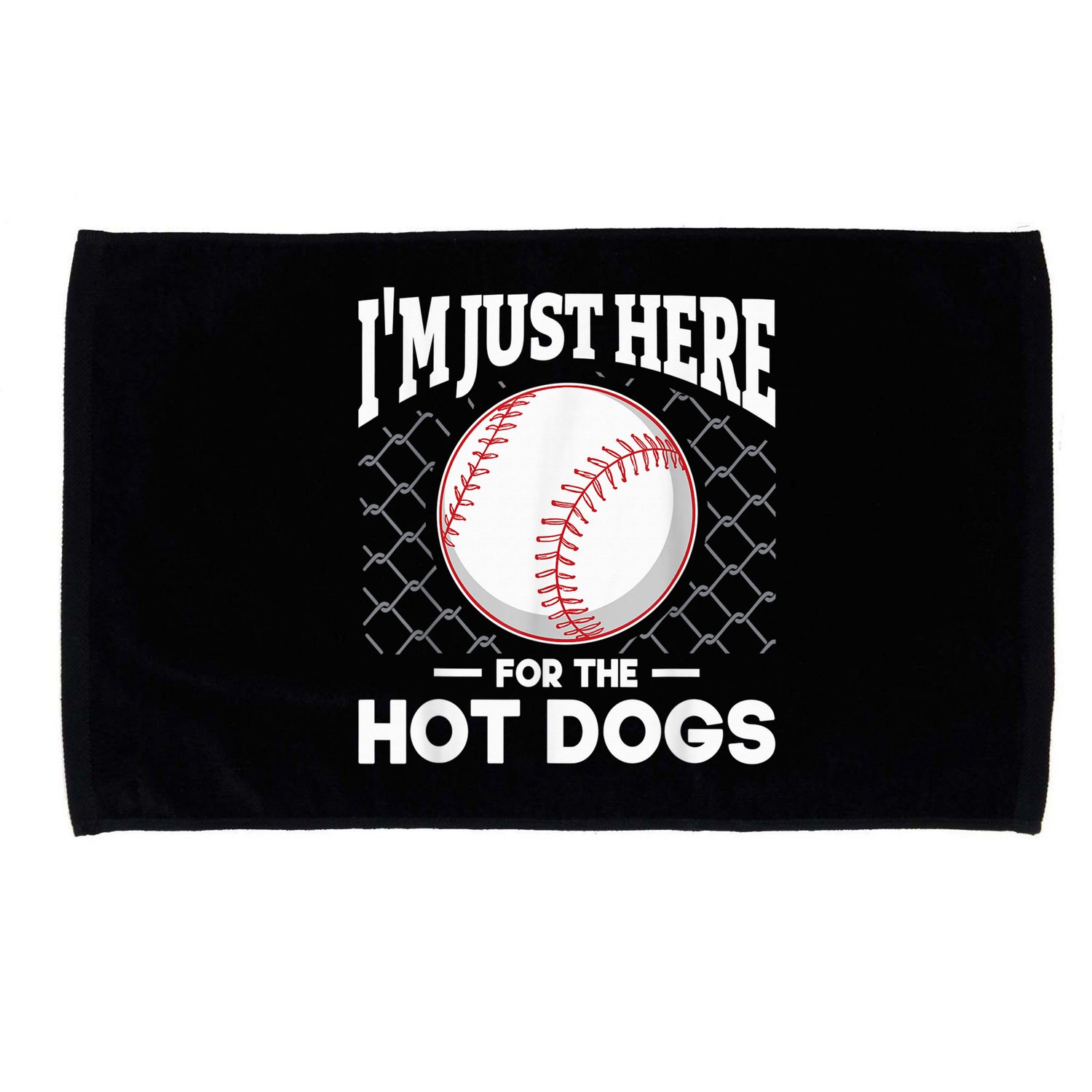 I'm Just Here For The Hot Dogs Summer Baseball Game Hotdog Microfiber Hand Towel