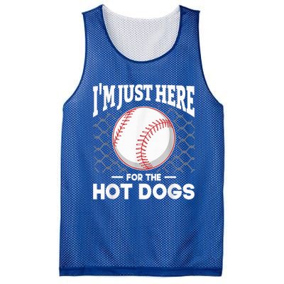 I'm Just Here For The Hot Dogs Summer Baseball Game Hotdog Mesh Reversible Basketball Jersey Tank