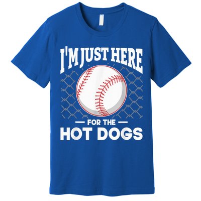 I'm Just Here For The Hot Dogs Summer Baseball Game Hotdog Premium T-Shirt
