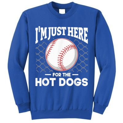 I'm Just Here For The Hot Dogs Summer Baseball Game Hotdog Tall Sweatshirt