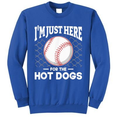 I'm Just Here For The Hot Dogs Summer Baseball Game Hotdog Tall Sweatshirt