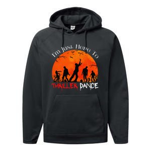 IM Just Here To Thriller Dance Zombie Dancing Moonlight Performance Fleece Hoodie