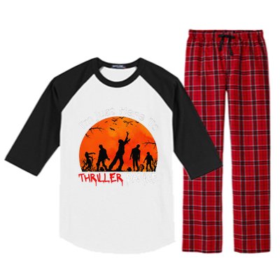 IM Just Here To Thriller Dance Zombie Dancing Moonlight Raglan Sleeve Pajama Set