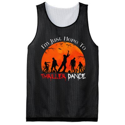 IM Just Here To Thriller Dance Zombie Dancing Moonlight Mesh Reversible Basketball Jersey Tank