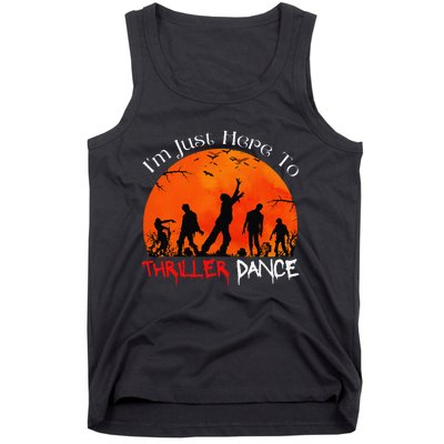 IM Just Here To Thriller Dance Zombie Dancing Moonlight Tank Top