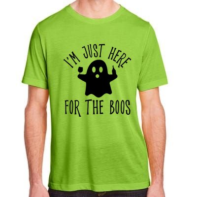 Im Just Here For The Boos Cute Drinking Squad Halloween Adult ChromaSoft Performance T-Shirt