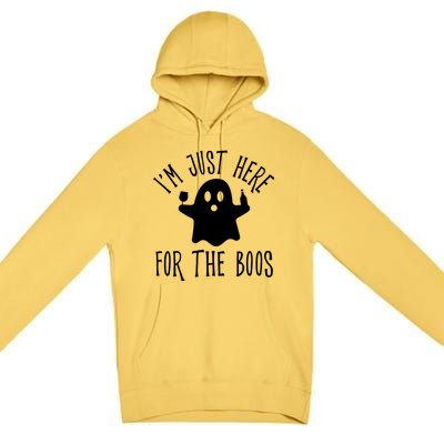 Im Just Here For The Boos Cute Drinking Squad Halloween Premium Pullover Hoodie