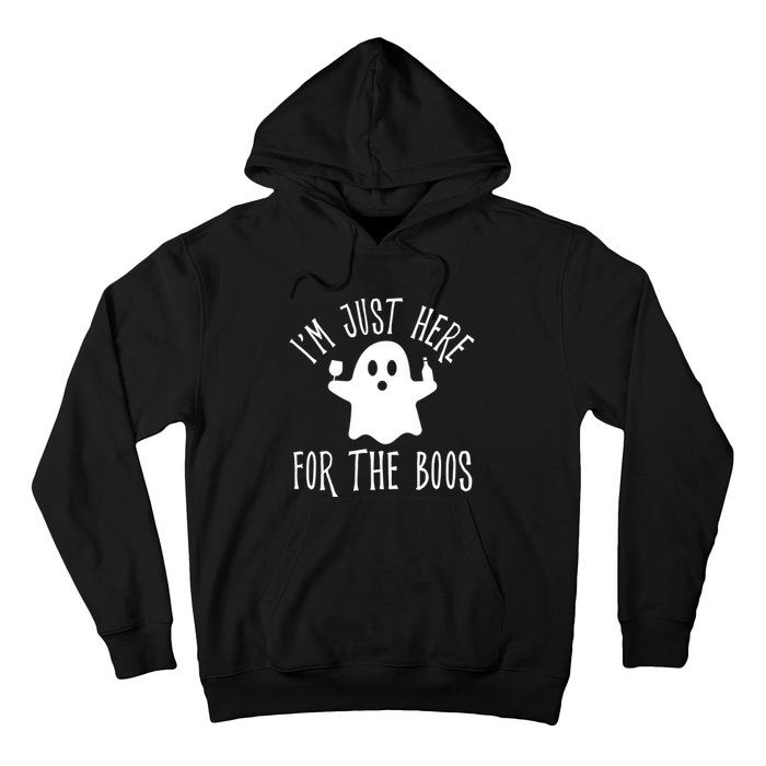 Im Just Here For The Boos Cute Drinking Squad Halloween Hoodie