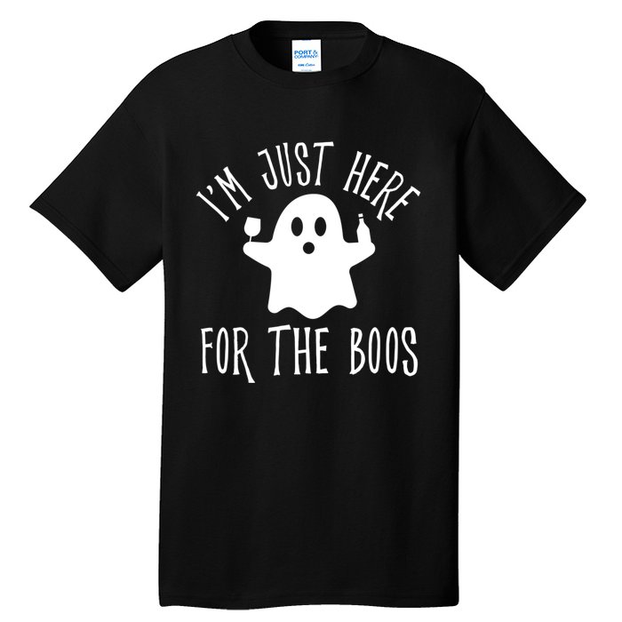 Im Just Here For The Boos Cute Drinking Squad Halloween Tall T-Shirt