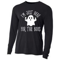 Im Just Here For The Boos Cute Drinking Squad Halloween Cooling Performance Long Sleeve Crew