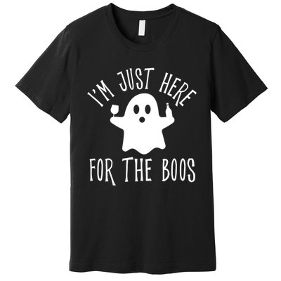 Im Just Here For The Boos Cute Drinking Squad Halloween Premium T-Shirt