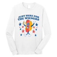 Im Just Here For The Wieners 4th Of July Long Sleeve Shirt