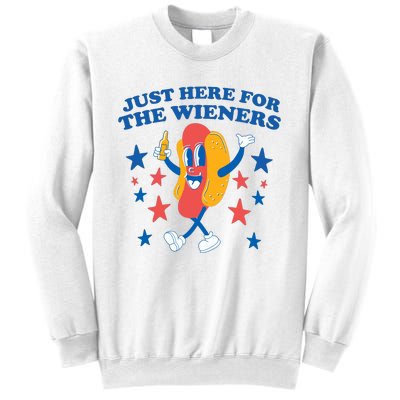 Im Just Here For The Wieners 4th Of July Sweatshirt