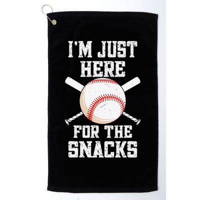 I'm Just Here For The Snacks Vintage Baseball Golf Towel