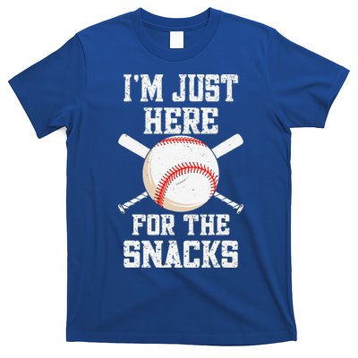 I'm Just Here For The Snacks Vintage Baseball T-Shirt