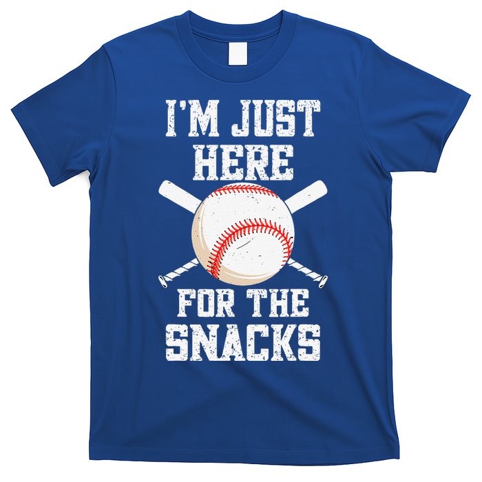 I'm Just Here For The Snacks Vintage Baseball T-Shirt