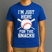 I'm Just Here For The Snacks Vintage Baseball T-Shirt