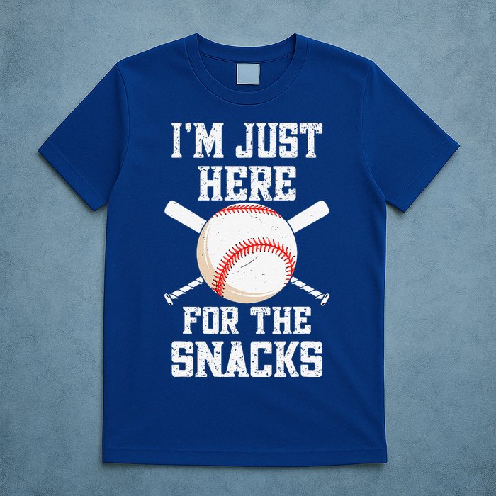 I'm Just Here For The Snacks Vintage Baseball T-Shirt