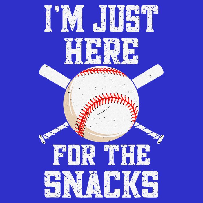 I'm Just Here For The Snacks Vintage Baseball T-Shirt