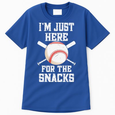I'm Just Here For The Snacks Vintage Baseball Tall T-Shirt