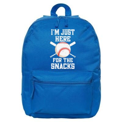 I'm Just Here For The Snacks Vintage Baseball 16 in Basic Backpack
