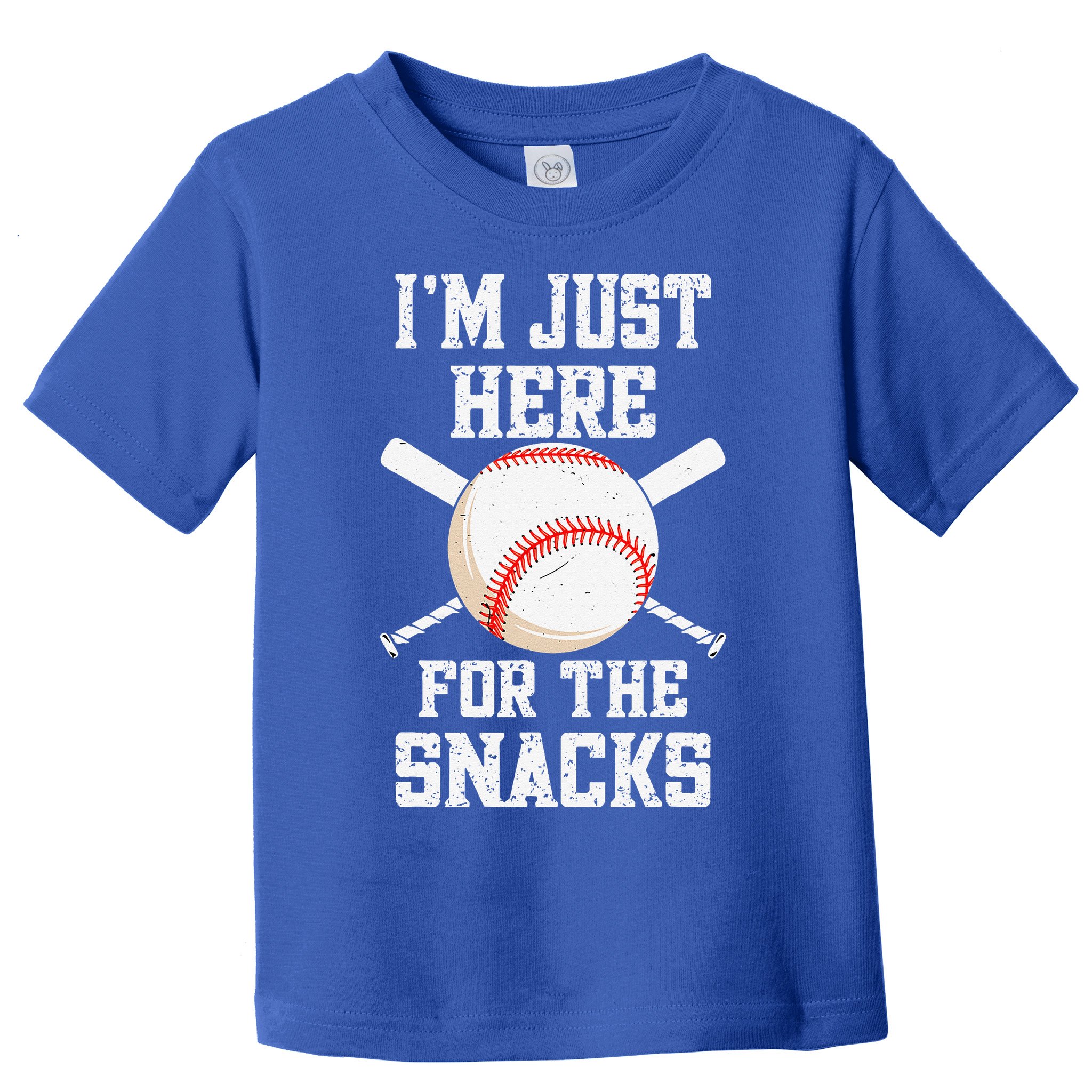 I'm Just Here For The Snacks Vintage Baseball Toddler T-Shirt
