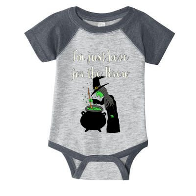 IM Just Here For The Boos Beer Brew Halloween Witch Infant Baby Jersey Bodysuit