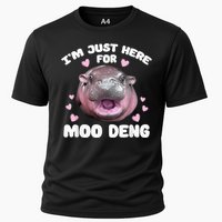 IM Just Here For Moo Deng Cute Baby Hippo Bouncy Souvenir Cooling Performance Crew T-Shirt