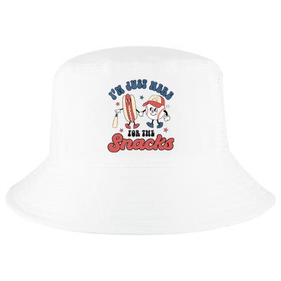 IM Just Here For The Snacks Baseball 4th Of July Hot Dog Cool Comfort Performance Bucket Hat