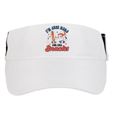 IM Just Here For The Snacks Baseball 4th Of July Hot Dog Adult Drive Performance Visor