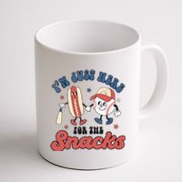 IM Just Here For The Snacks Baseball 4th Of July Hot Dog Coffee Mug