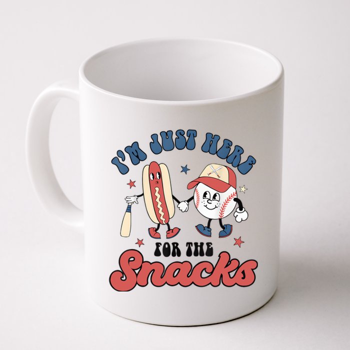 IM Just Here For The Snacks Baseball 4th Of July Hot Dog Coffee Mug