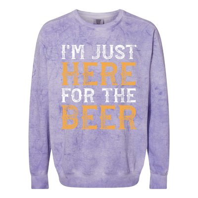 I'm Just Here For The Beer Funny Ing Gift Colorblast Crewneck Sweatshirt