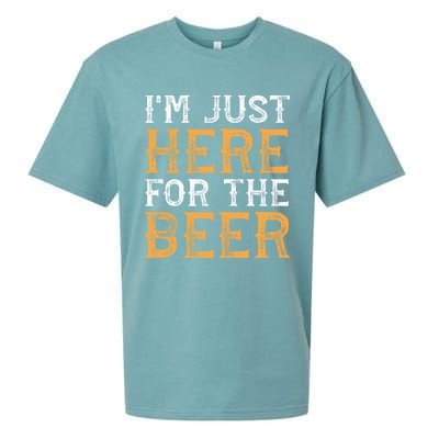 I'm Just Here For The Beer Funny Ing Gift Sueded Cloud Jersey T-Shirt