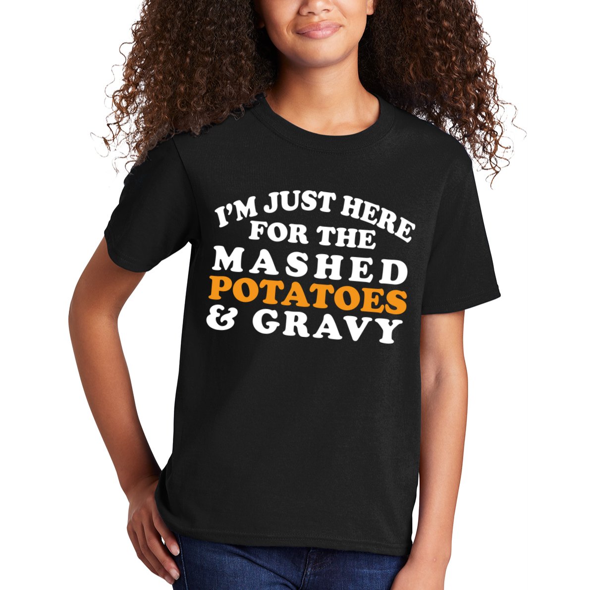 I'm Just Here For The Mashed Potatoes And Gravy Kids T-Shirt