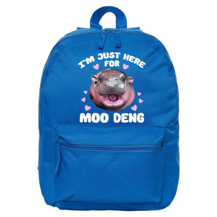 Im Just Here For Moo Deng 16 in Basic Backpack