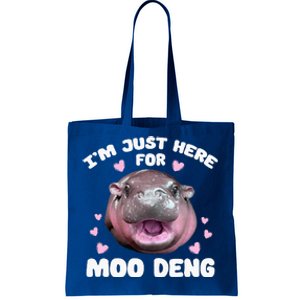 Im Just Here For Moo Deng Tote Bag