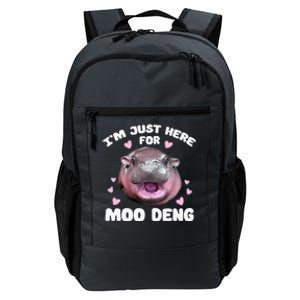 Im Just Here For Moo Deng Daily Commute Backpack